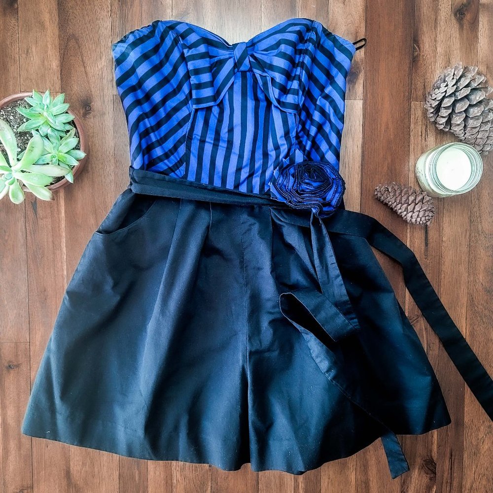 Anthropologie Striped Shorts Dress by Maeve